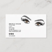 Makeup kunstenaar Beauty Salon Lash Extension Feat Visitekaartje (Achterkant)
