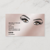 Makeup kunstenaar Beauty Salon Lash Extension Feat Visitekaartje (Achterkant)