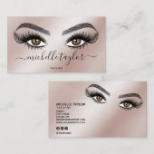 Makeup kunstenaar Beauty Salon Lash Extension Feat Visitekaartje (Voorkant / Achterkant)