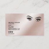 Makeup kunstenaar Beauty Salon Lash Extension Feat Visitekaartje (Achterkant)