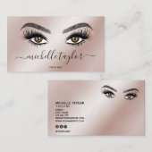 Makeup kunstenaar Beauty Salon Lash Extension Feat Visitekaartje (Voorkant / Achterkant)