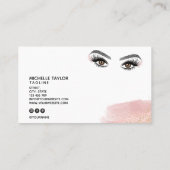 Makeup kunstenaar Beauty Salon Lash Extension Feat Visitekaartje (Achterkant)
