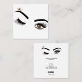 Makeup kunstenaar Beauty Salon Lash Extension wink Vierkante Visitekaartje (Voorkant / Achterkant)