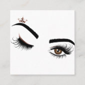 Makeup kunstenaar Beauty Salon Lash Extension wink Vierkante Visitekaartje (Voorkant)