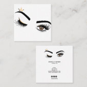 Makeup kunstenaar Beauty Salon Lash Extension wink Vierkante Visitekaartje (Voorkant / Achterkant)