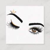 Makeup kunstenaar Beauty Salon Lash Extension wink Vierkante Visitekaartje (Voorkant)