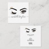 Makeup kunstenaar Beauty Salon Lash Extension wink Vierkante Visitekaartje (Voorkant / Achterkant)
