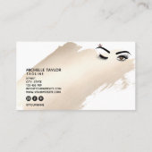 Makeup kunstenaar Beauty Salon Lash Extension wink Visitekaartje (Achterkant)