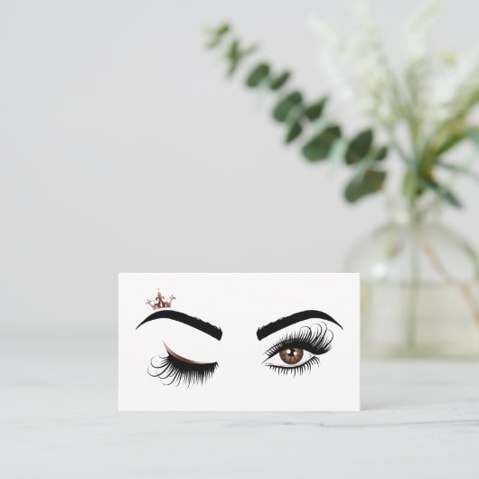 Makeup kunstenaar Beauty Salon Lash Extension wink Visitekaartje (Staand voorkant)