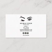 Makeup kunstenaar Beauty Salon Lash Extension wink Visitekaartje (Achterkant)