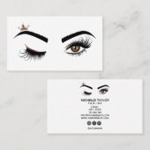 Makeup kunstenaar Beauty Salon Lash Extension wink Visitekaartje (Voorkant / Achterkant)
