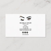 Makeup kunstenaar Beauty Salon Lash Extension wink Visitekaartje (Achterkant)
