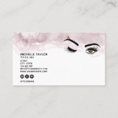 Makeup kunstenaar Beauty Salon Lash Extension wink Visitekaartje (Achterkant)