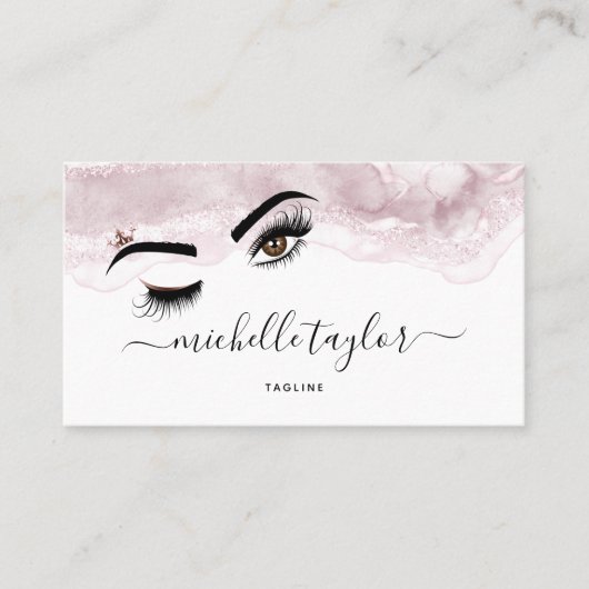 Makeup kunstenaar Beauty Salon Lash Extension wink Visitekaartje (Voorkant)