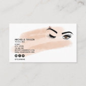 Makeup kunstenaar Beauty Salon Lash Extension wink Visitekaartje (Achterkant)