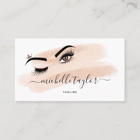 Makeup kunstenaar Beauty Salon Lash Extension wink Visitekaartje (Voorkant)