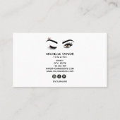 Makeup kunstenaar Beauty Salon Lash Extension wink Visitekaartje (Achterkant)