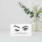 Makeup kunstenaar Beauty Salon Lash Extension wink Visitekaartje (Staand voorkant)
