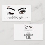 Makeup kunstenaar Beauty Salon Lash Extension wink Visitekaartje (Voorkant / Achterkant)