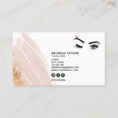 Makeup kunstenaar Beauty Salon Lash Extension wink Visitekaartje (Achterkant)