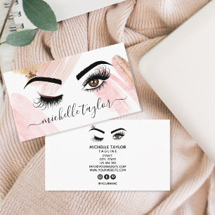 Makeup kunstenaar Beauty Salon Lash Extension wink Visitekaartje