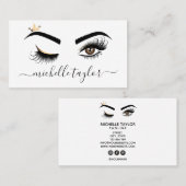 Makeup kunstenaar Beauty Salon Lash Extension wink Visitekaartje (Voorkant / Achterkant)
