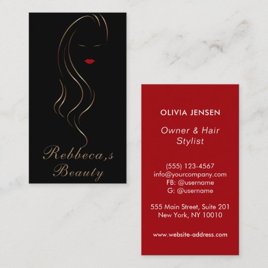 Makeup kunstenaar Beauty Salon Lash Extension wink Visitekaartje (Voorkant / Achterkant)