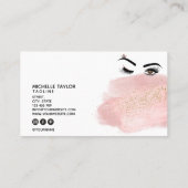 Makeup kunstenaar Beauty Salon Lash Extension wink Visitekaartje (Achterkant)