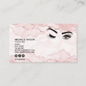 Makeup kunstenaar Beauty Salon Lash Extension wink Visitekaartje (Achterkant)