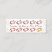 Makeup kunstenaar Beauty Salon Roos Gold Lips Loya Klantenkaartje (Voorkant)