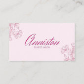 Makeup kunstenaar Beauty Salon, Roze design Beauty Visitekaartje (Achterkant)