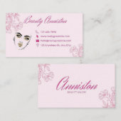 Makeup kunstenaar Beauty Salon, Roze design Beauty Visitekaartje (Voorkant / Achterkant)