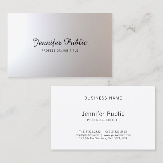 Makeup kunstenaar Beauty Salon Script Graceful Pla Visitekaartje (Voorkant / Achterkant)