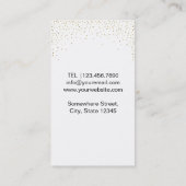 Makeup kunstenaar Beauty Salon Trendy Gold Lips Visitekaartje (Achterkant)