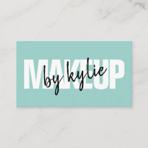 Makeup kunstenaar bold signature script minusblauw visitekaartje