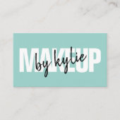 Makeup kunstenaar bold signature script minusblauw visitekaartje (Voorkant)