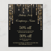 Makeup kunstenaar business personaliseerd flyer (Voorkant)