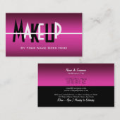 Makeup kunstenaar cosmetica roze zwart wit visitekaartje (Voorkant / Achterkant)