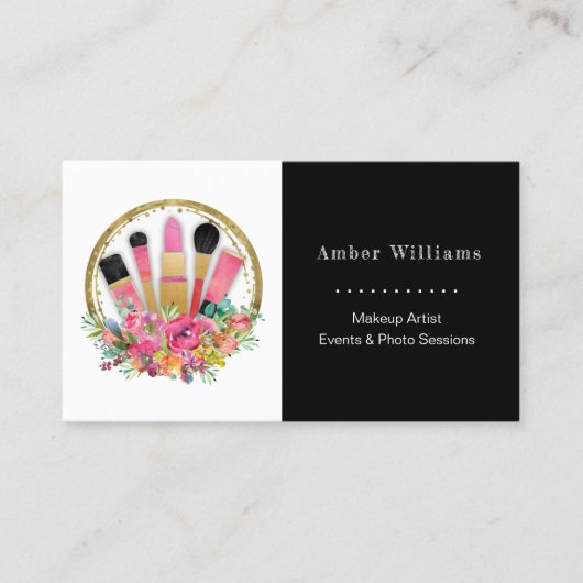 Makeup kunstenaar Cosmetoloog Salon Spa Stylist Visitekaartje (Voorkant)