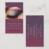 Makeup kunstenaar cosmetoloog visitekaartje (Voorkant / Achterkant)