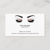 Makeup kunstenaar Crown Lashes Beauty Salon Extens Visitekaartje (Achterkant)