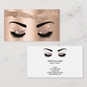 Makeup kunstenaar Crown Lashes Beauty Salon Extens Visitekaartje (Voorkant / Achterkant)
