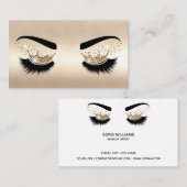Makeup kunstenaar Crown Lashes Beauty Salon Extens Visitekaartje (Voorkant / Achterkant)