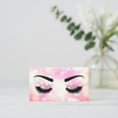 Makeup kunstenaar Crown Lashes Beauty Salon Extens Visitekaartje (Staand voorkant)