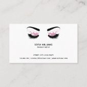 Makeup kunstenaar Crown Lashes Beauty Salon Extens Visitekaartje (Achterkant)