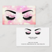 Makeup kunstenaar Crown Lashes Beauty Salon Extens Visitekaartje (Voorkant / Achterkant)