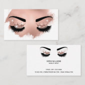 Makeup kunstenaar Crown Lashes Beauty Salon Extens Visitekaartje (Voorkant / Achterkant)
