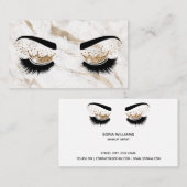 Makeup kunstenaar Crown Lashes Beauty Salon Extens Visitekaartje (Voorkant / Achterkant)