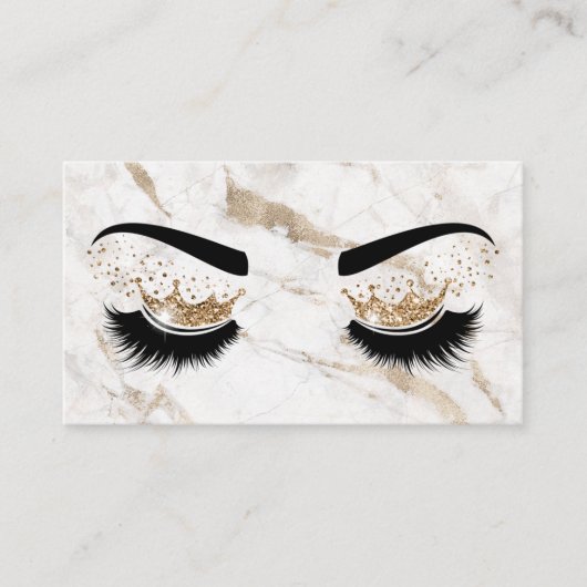 Makeup kunstenaar Crown Lashes Beauty Salon Extens Visitekaartje (Voorkant)