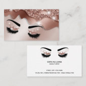 Makeup kunstenaar Crown Lashes Beauty Salon Extens Visitekaartje (Voorkant / Achterkant)